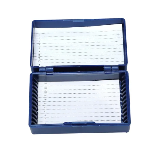 중국 제조 샘플 컨테이너 현미경 슬라이드 스토리지 박스 교육 기관에 사용됩니다.